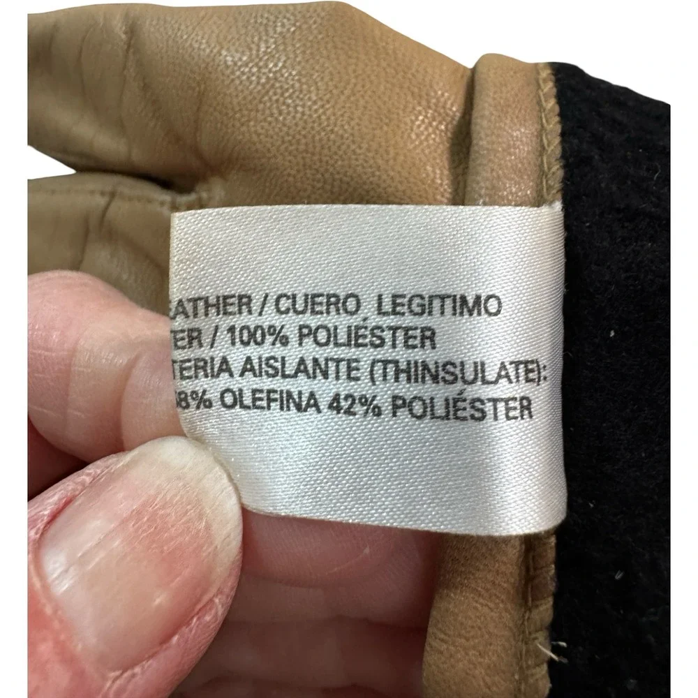 Unbranded Leather Gloves Women Large Tan Good‎ Thinsulate Insulated RN42000 90s
